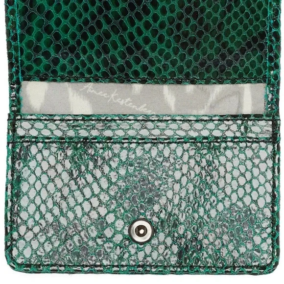Aimee Kestenberg Bifold Sammy Emerald Snake Wallet - Picture 3 of 5